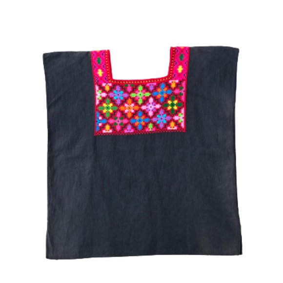 Handwoven Embroidered Colorful Mayan Huipil Authentic Artisan Made M/L - Picture 6 of 15